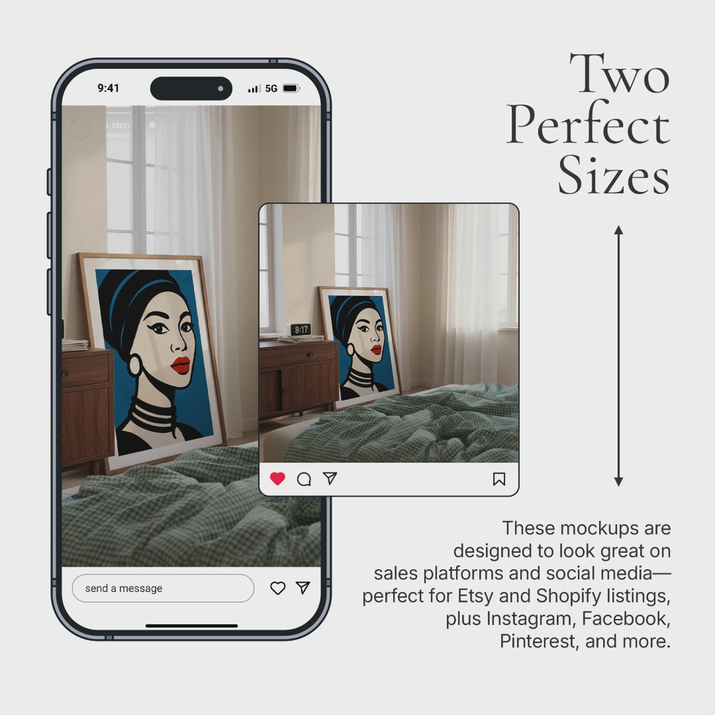 Mid-Century Modern Bedroom Video Mockup