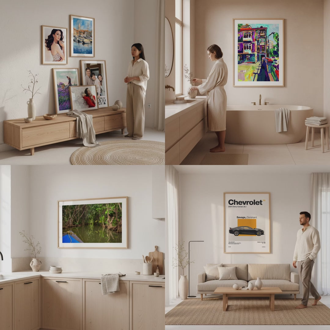 Wall Art Video Mockup Bundle — Japandi Modern v1