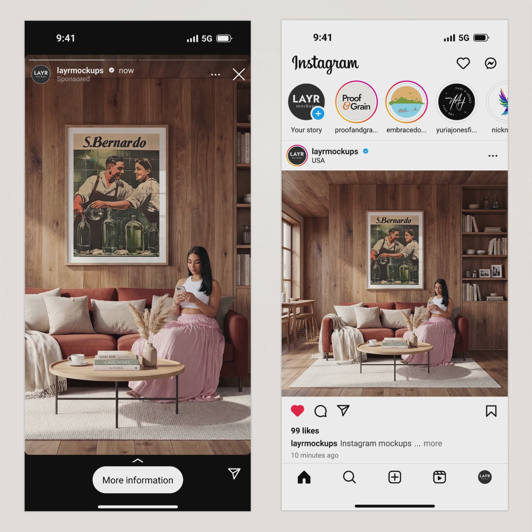 Rustic Living Room Video Mockup