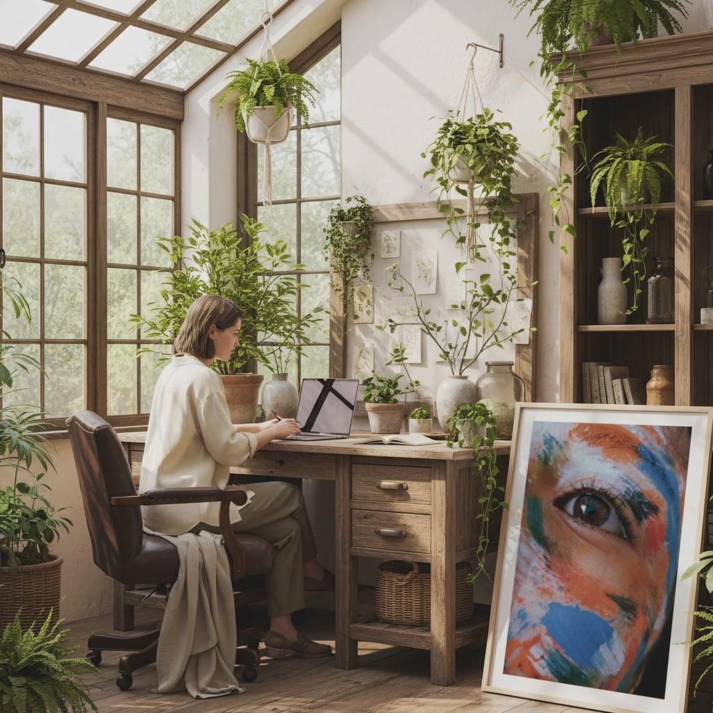 Greenhouse Home Office Photo Mockup