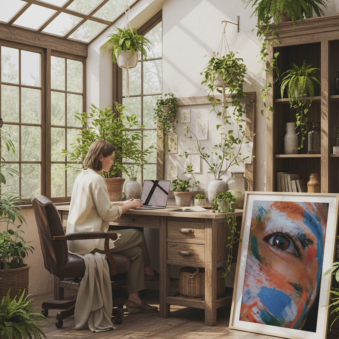 Greenhouse Home Office Photo Mockup
