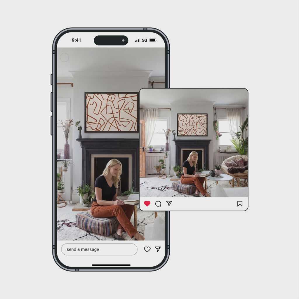Bohemian Living Room Video Mockup