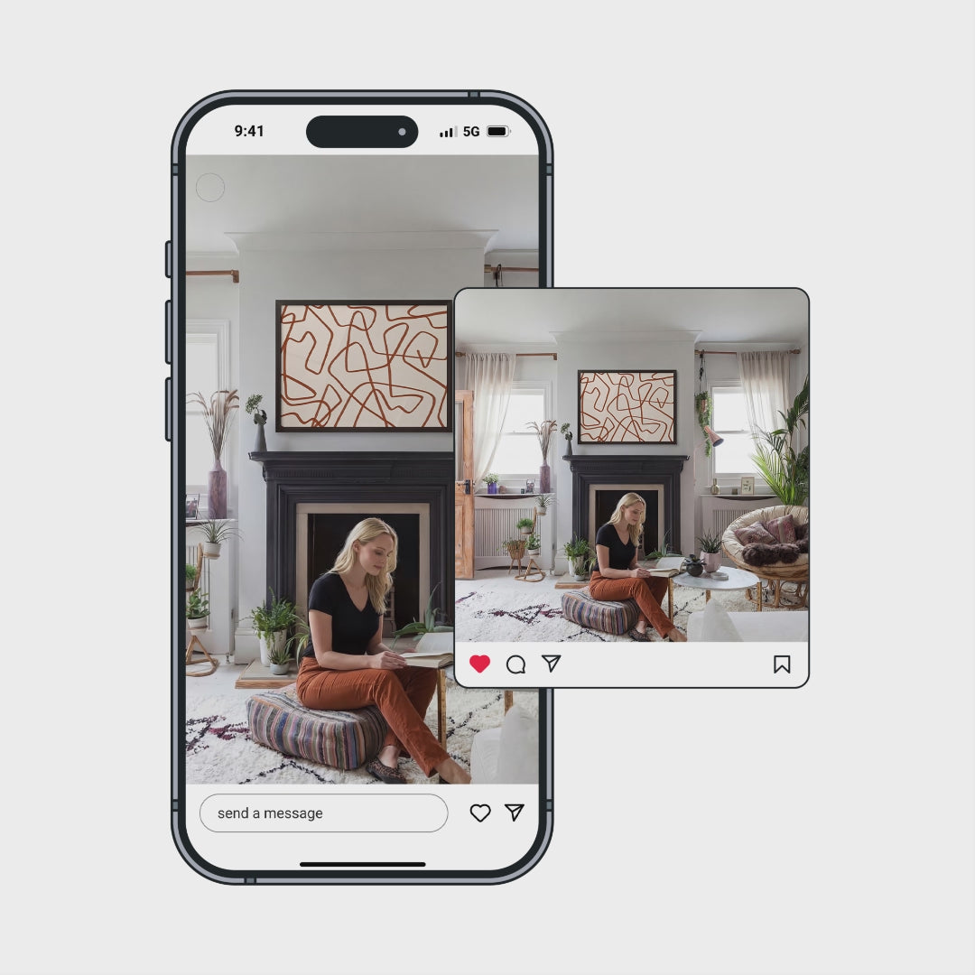 Bohemian Living Room Video Mockup