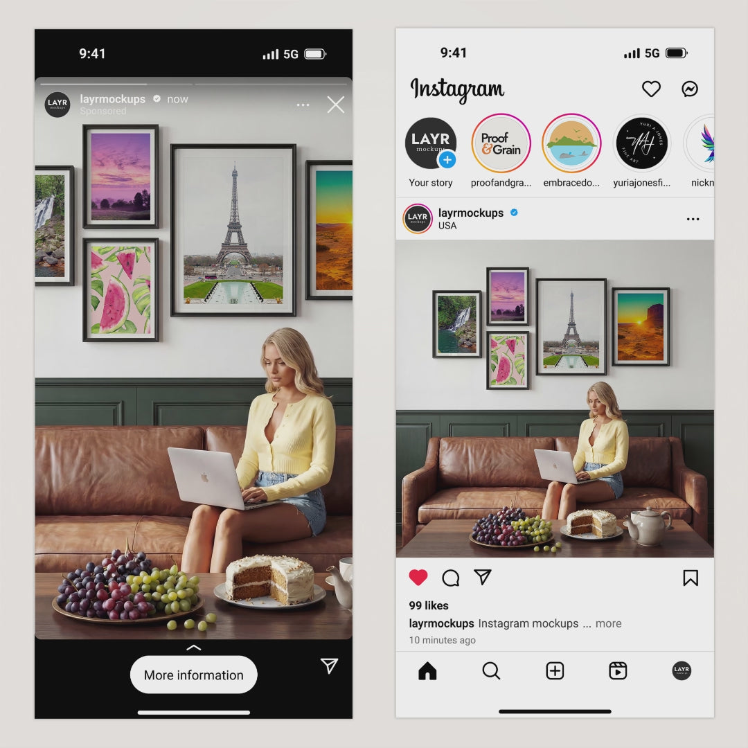 Contemporary Leather Sofa Video Mockup