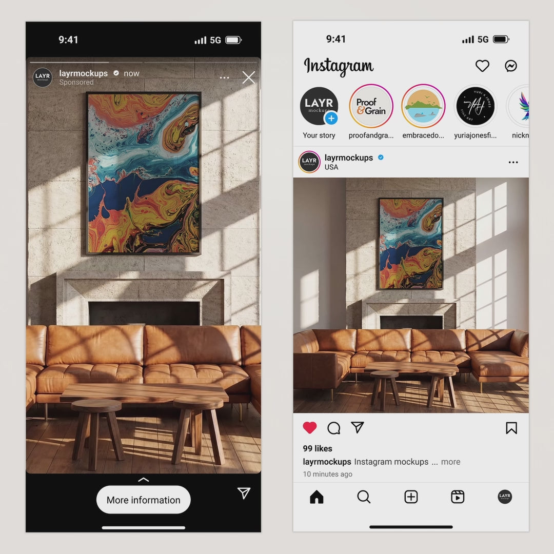 Minimalist Living Room Video Mockup