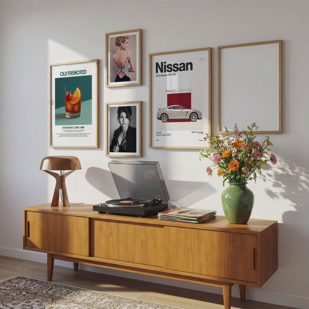 Mid-Century Modern Gallery Wall Photo Mockup
