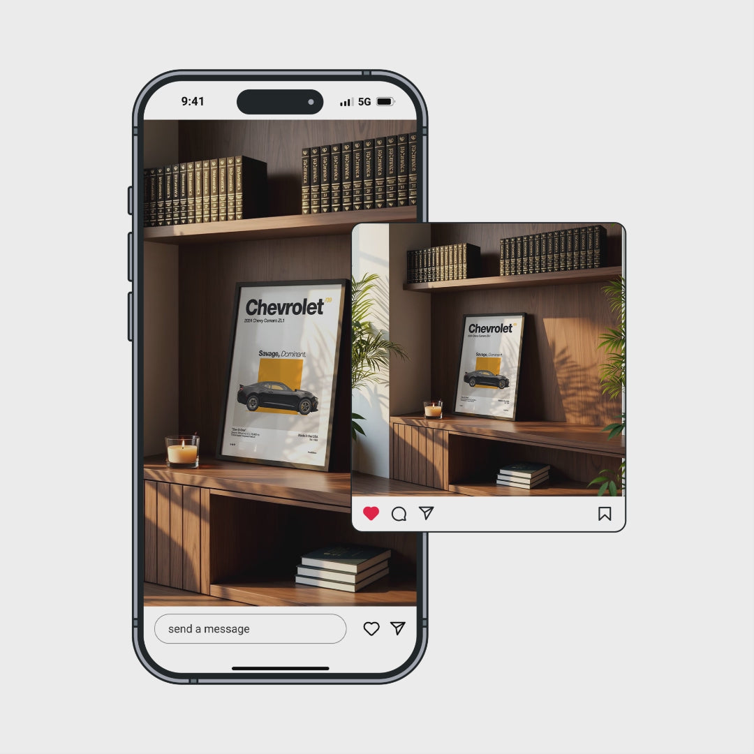 Mid-Century Modern Living Room Video Mockup