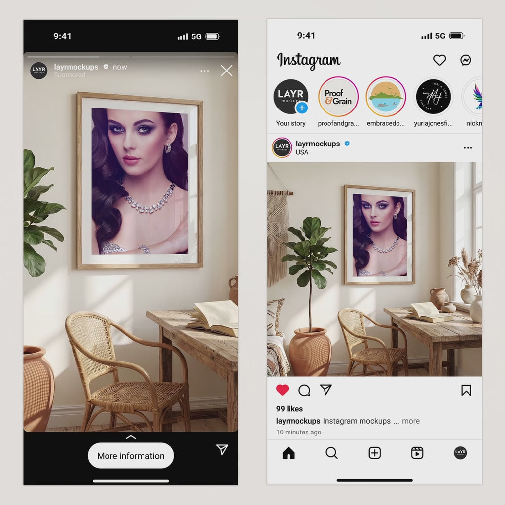 Bohemian Home Office Video Mockup