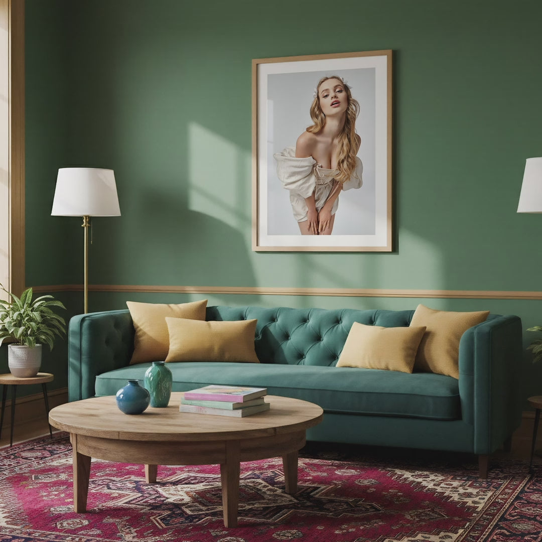 Mid-Century Modern Living Room Photo Mockup