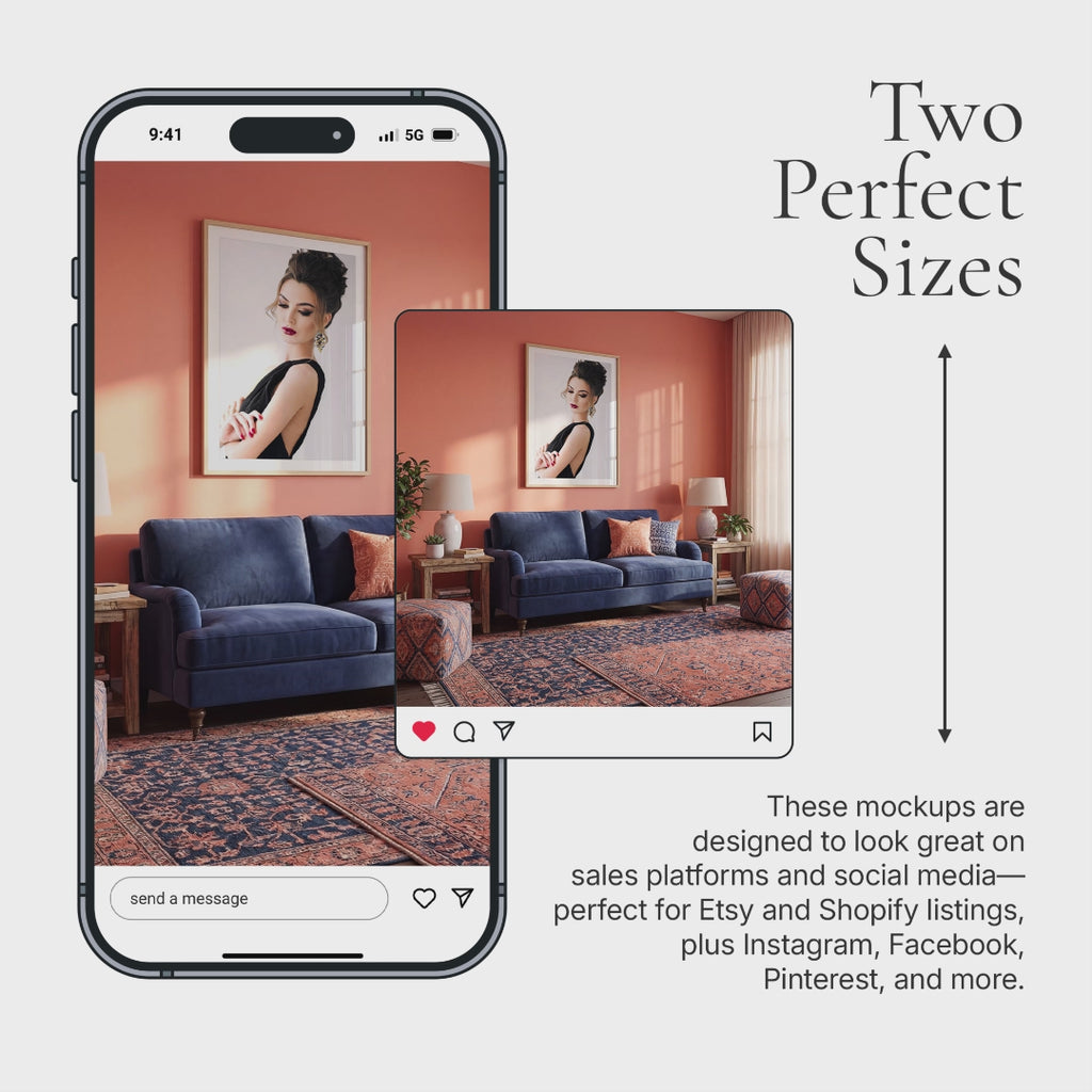 Bohemian Living Room Video Mockup