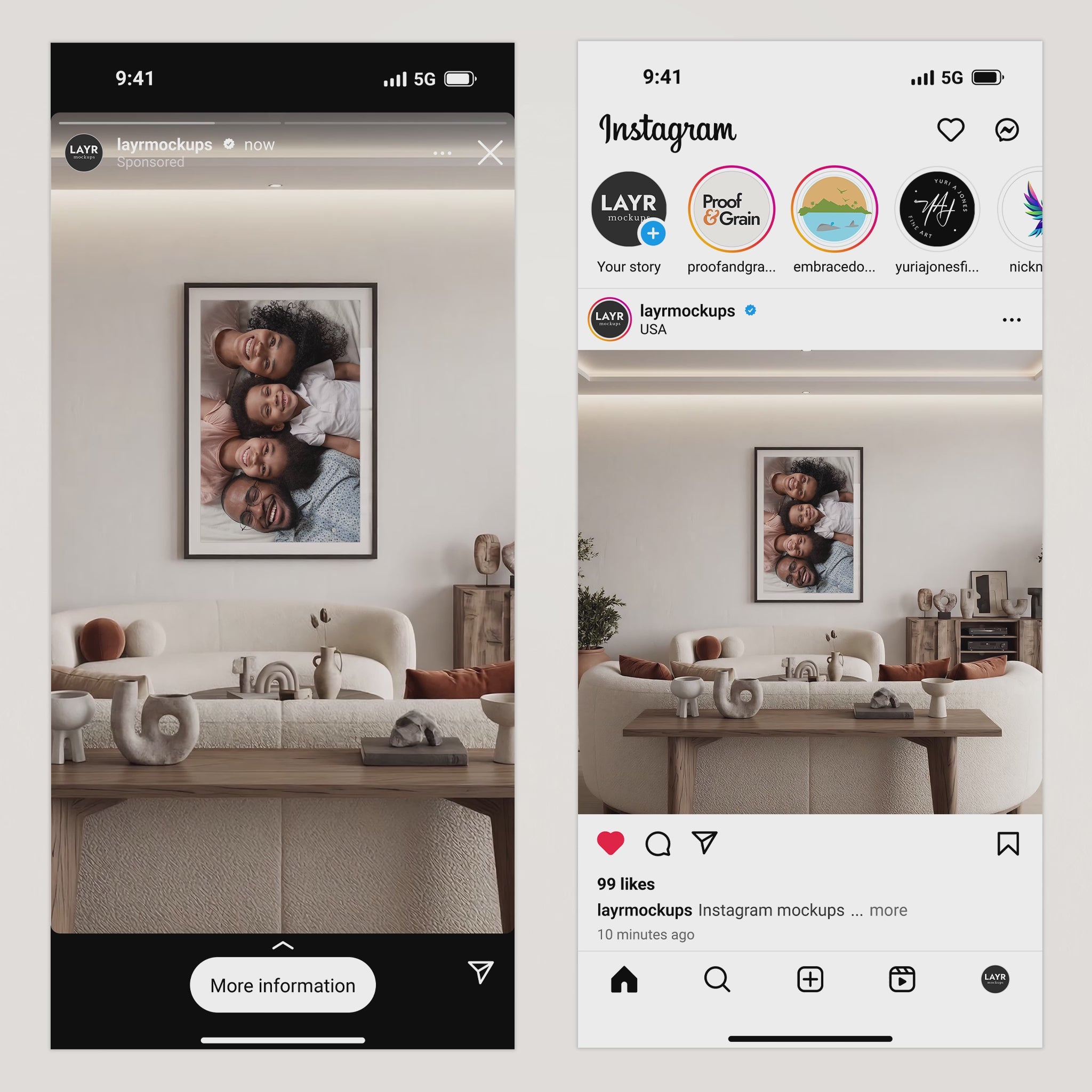 Organic Modern Living Room Video Mockup