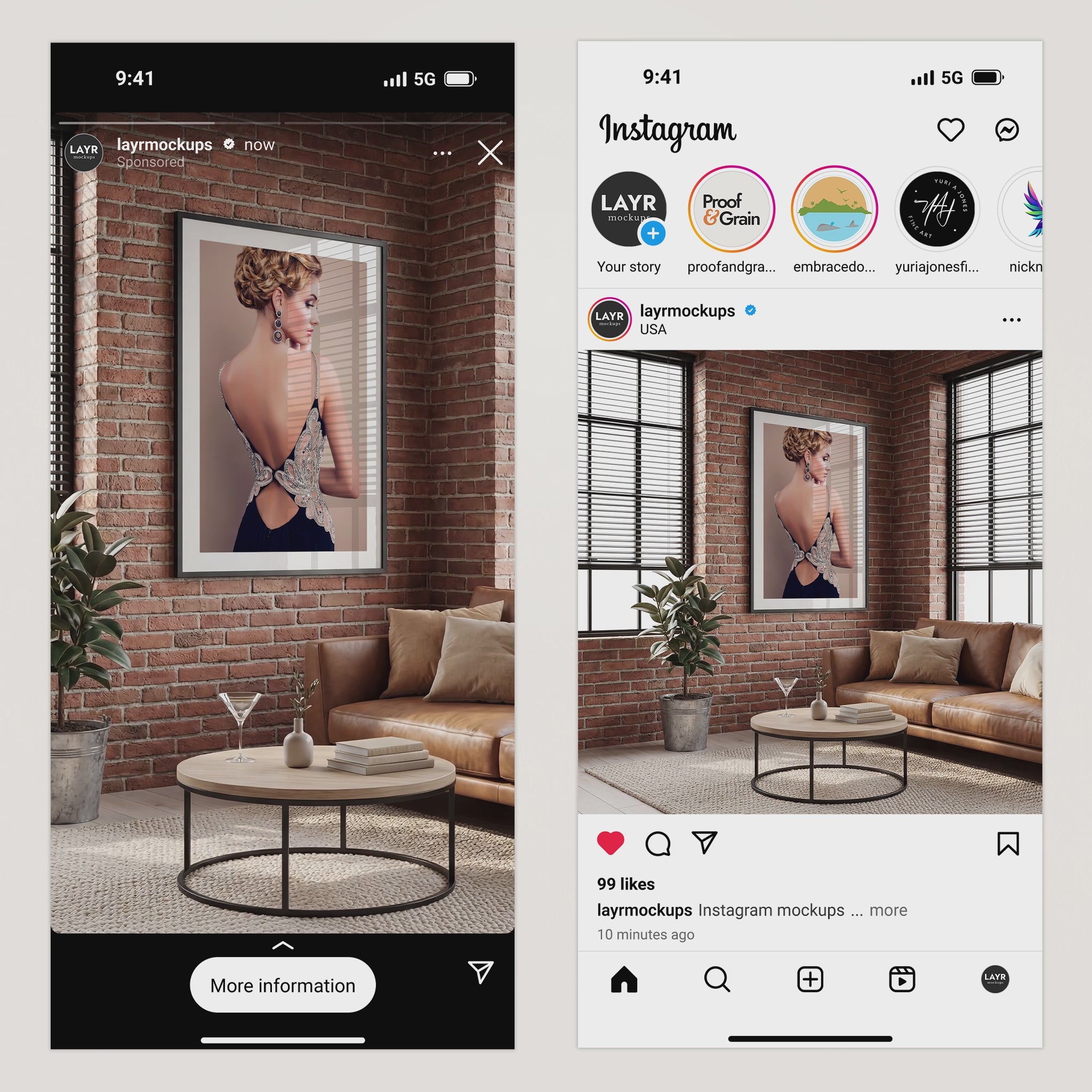 Industrial Loft Living Room Video Mockup