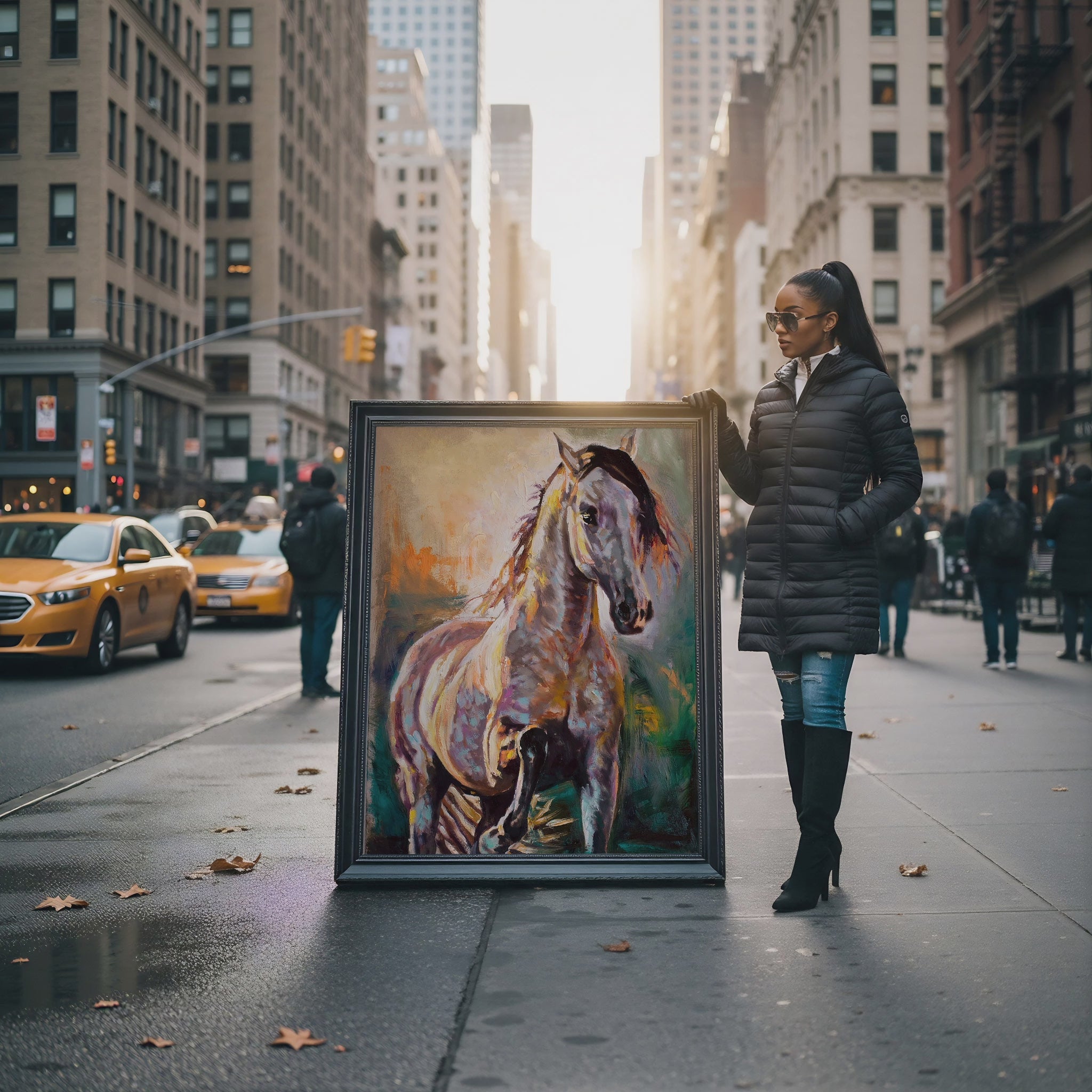 Autumn City Street Photo Mockup