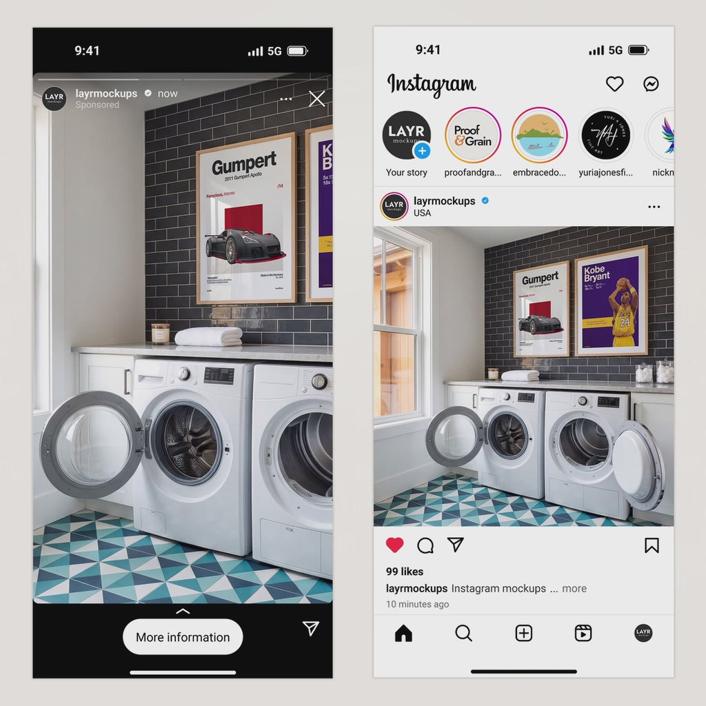 Contemporary Laundry Room Video Mockup