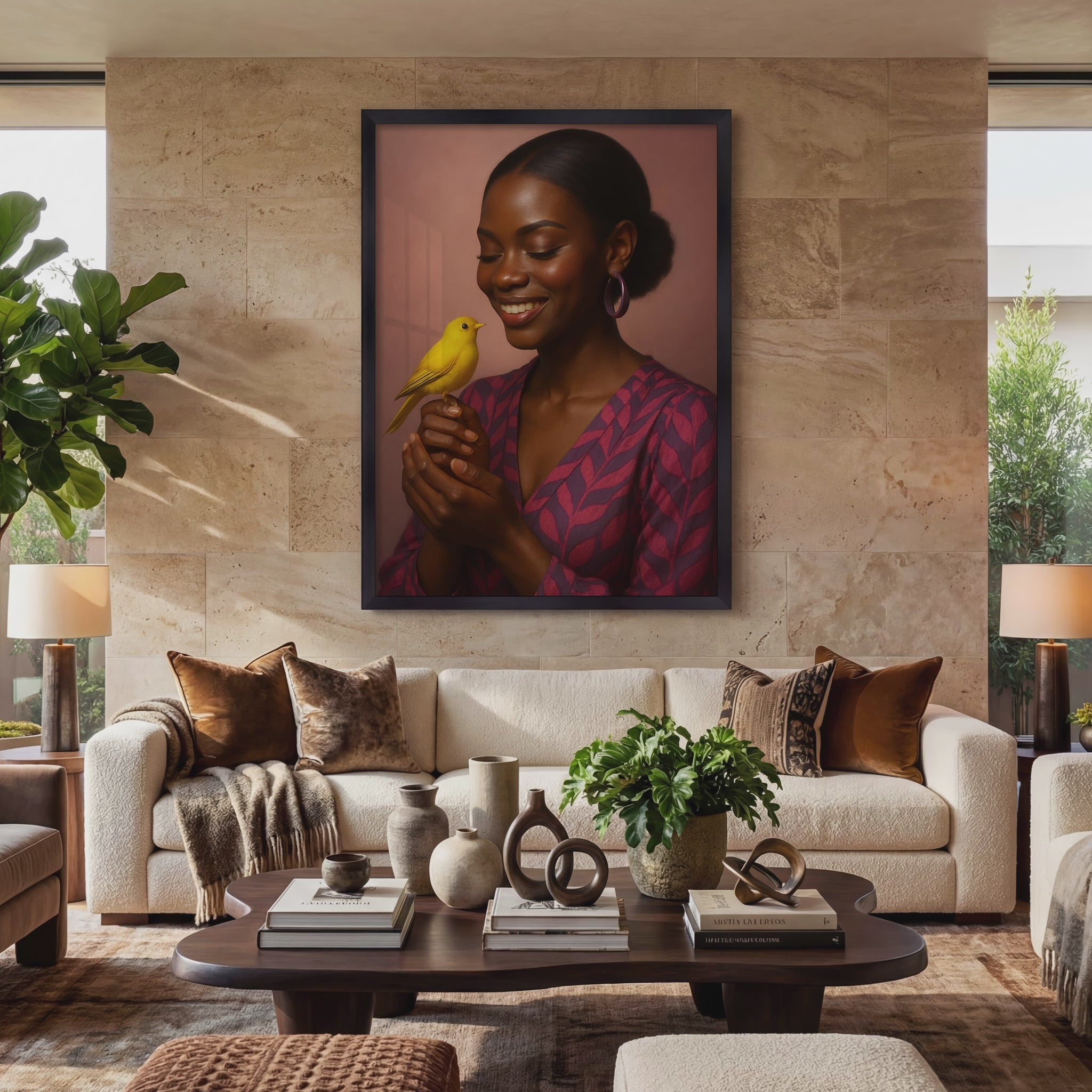 Organic Modern Living Room Photo Mockup