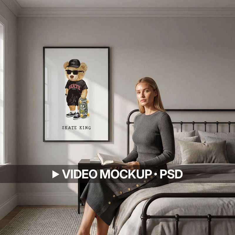 Minimalist Bedroom Video Mockup