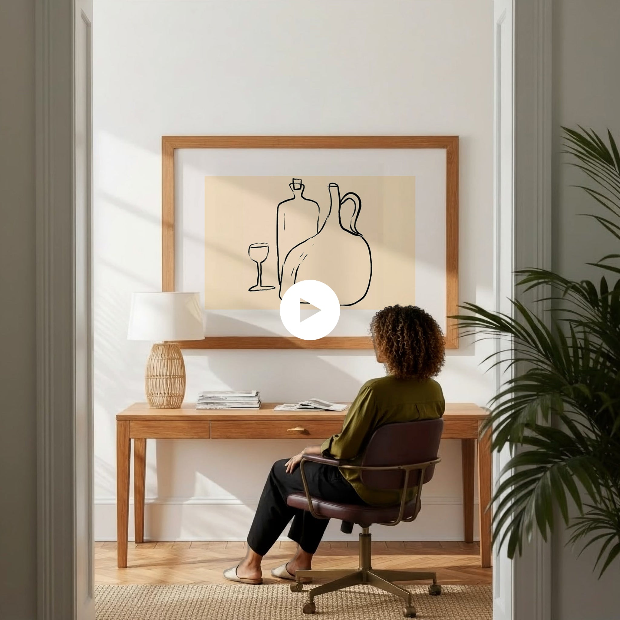 Mid-Century Modern Home Office Video Mockup
