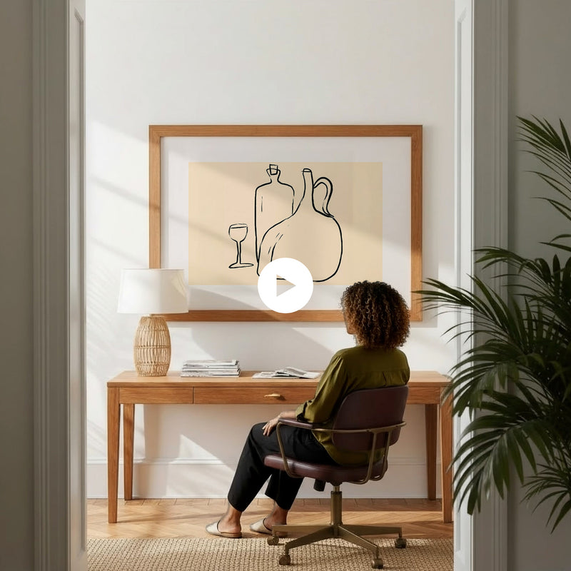 Mid-Century Modern Home Office Video Mockup