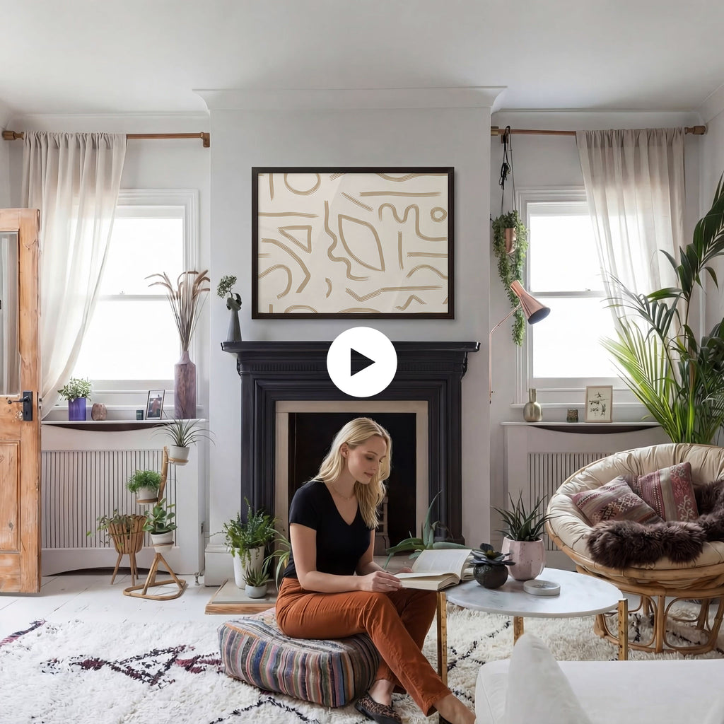 Bohemian Living Room Video Mockup