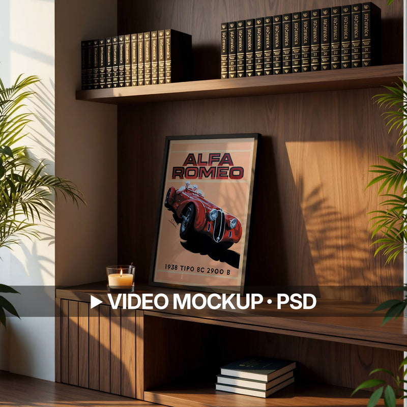 Mid-Century Modern Living Room Video Mockup