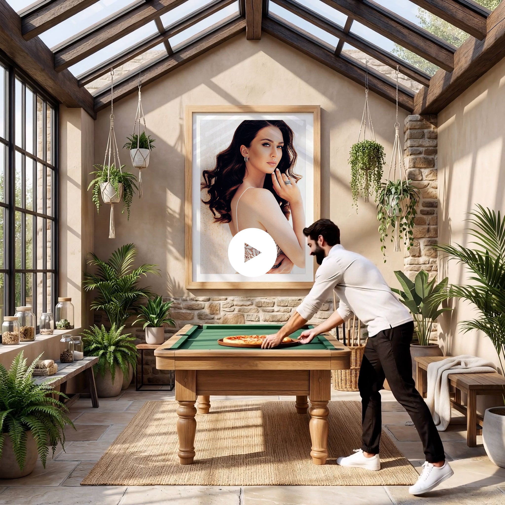 Rustic Game Room Video Mockup