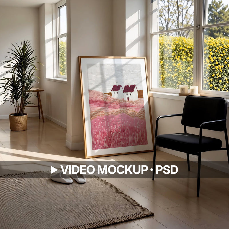 Contemporary Living Room Video Mockup