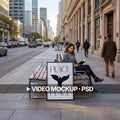 Calm City Sidewalk Video Mockup