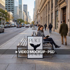 Calm City Sidewalk Video Mockup