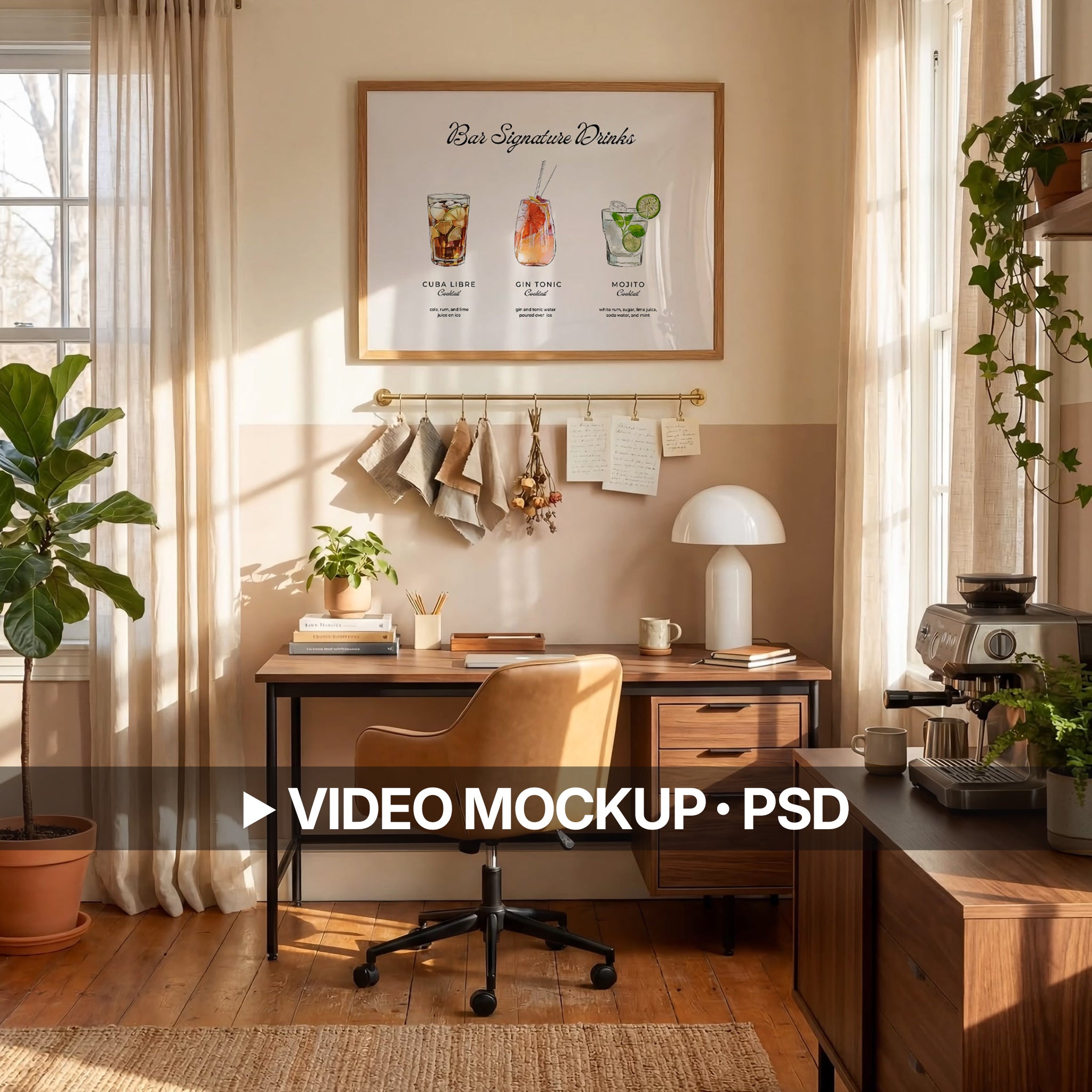Home Office Wall Art Mockups