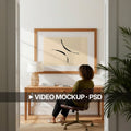 Mid-Century Modern Home Office Video Mockup