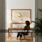 Mid-Century Modern Home Office Video Mockup