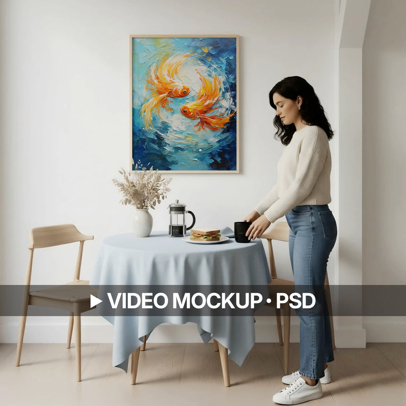 Minimalist Dining Room Video Mockup