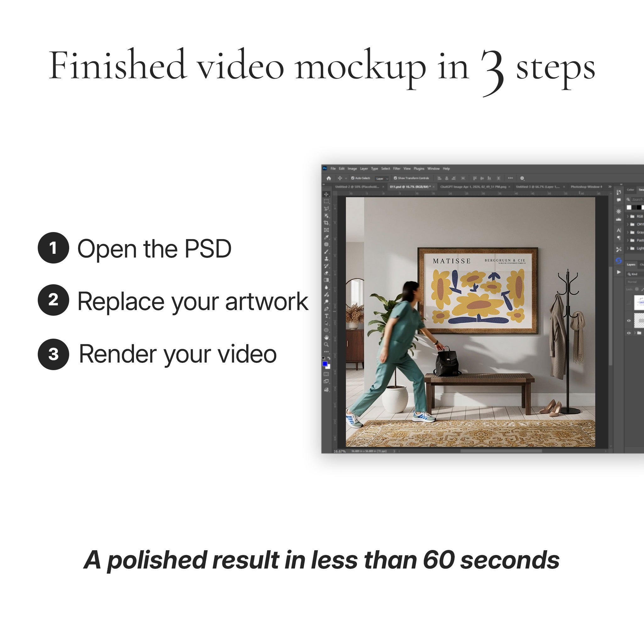 Minimalist Entryway Video Mockup