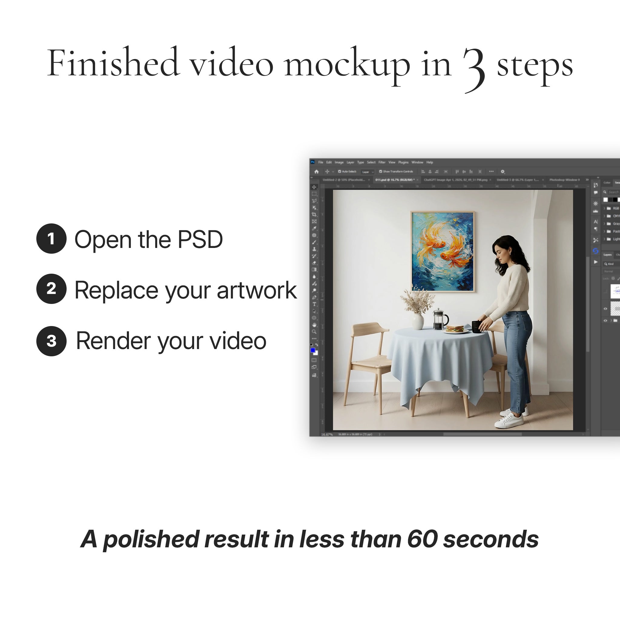 Minimalist Dining Room Video Mockup