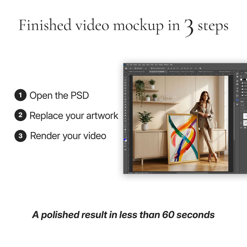 Minimalist Living Room Video Mockup