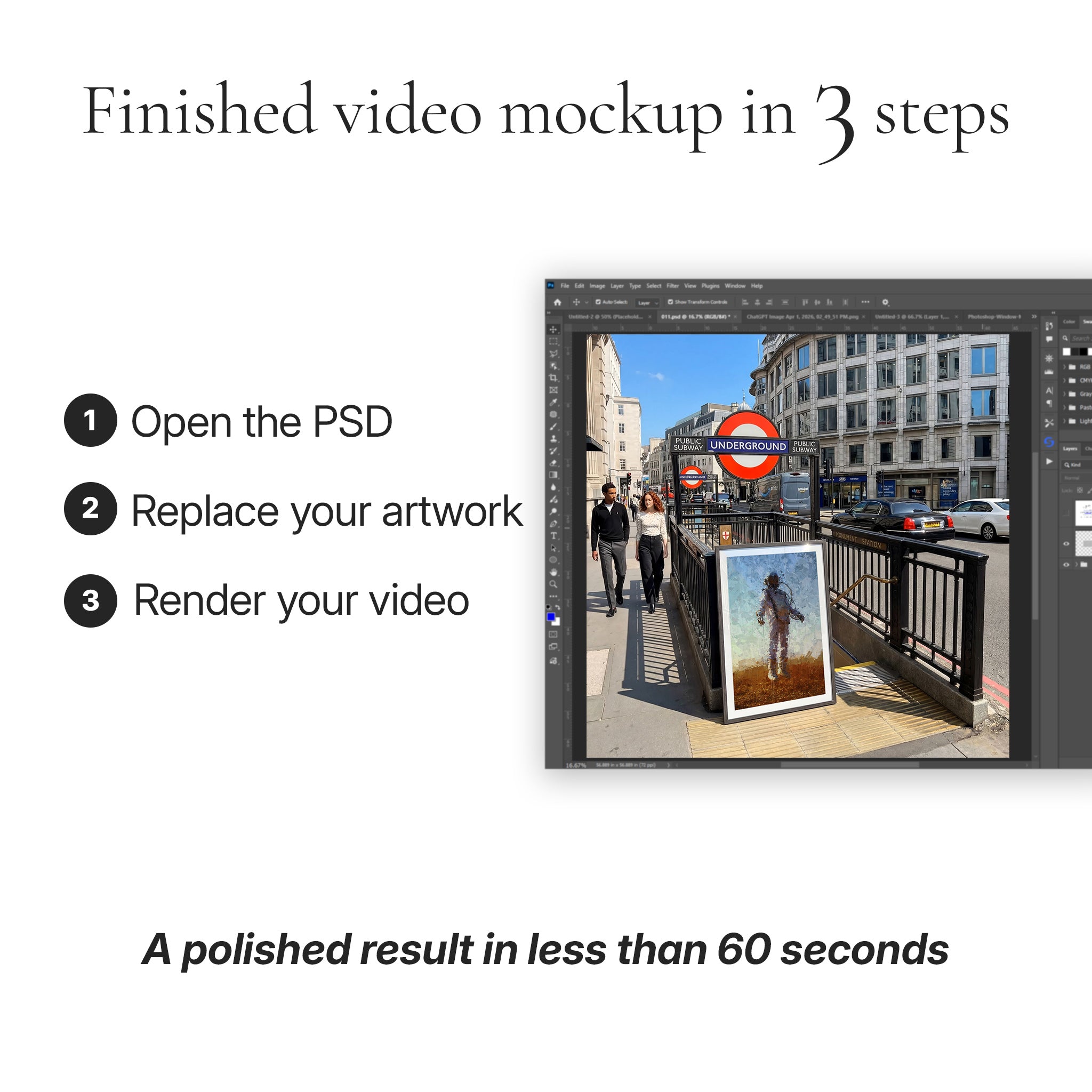 Busy City Street Video Mockup