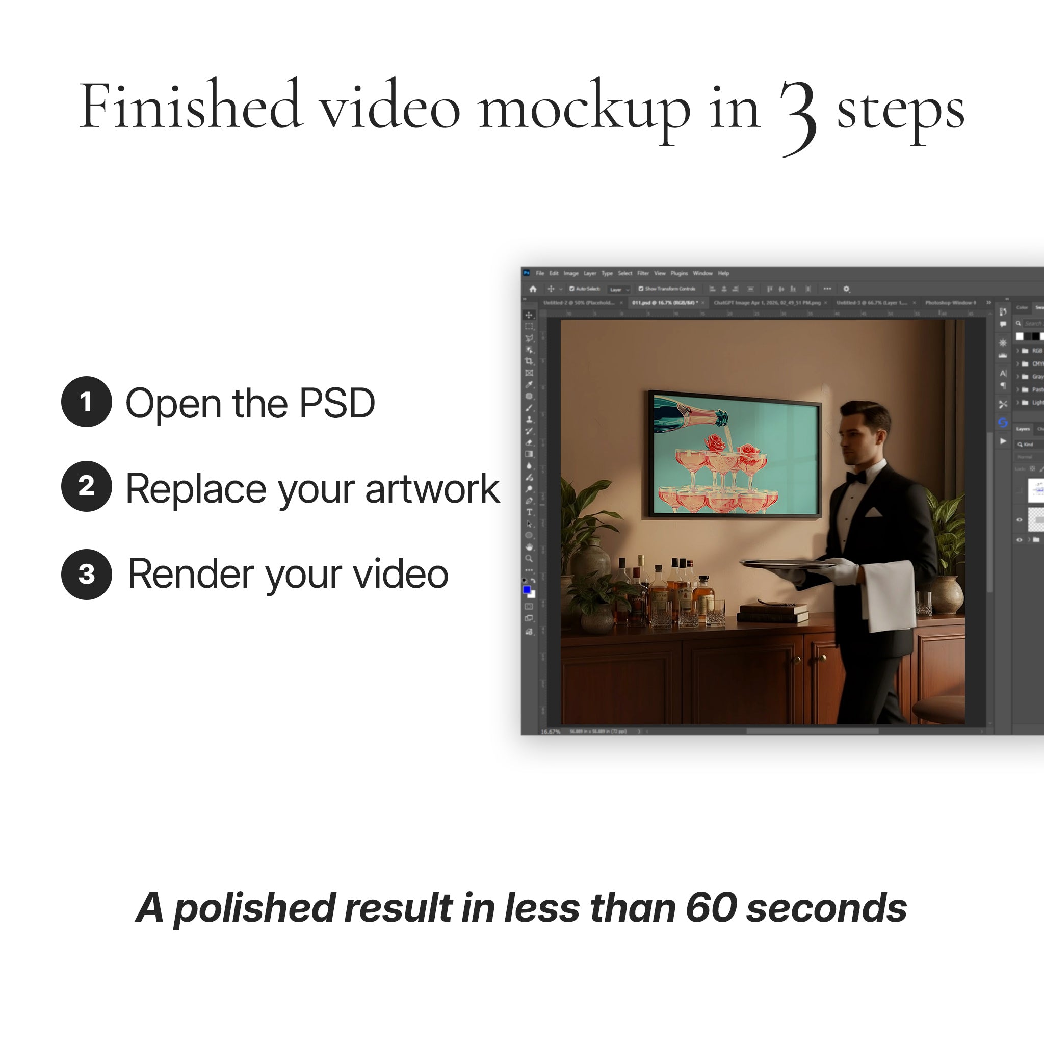 Traditional Restaurant Bar Video Mockup