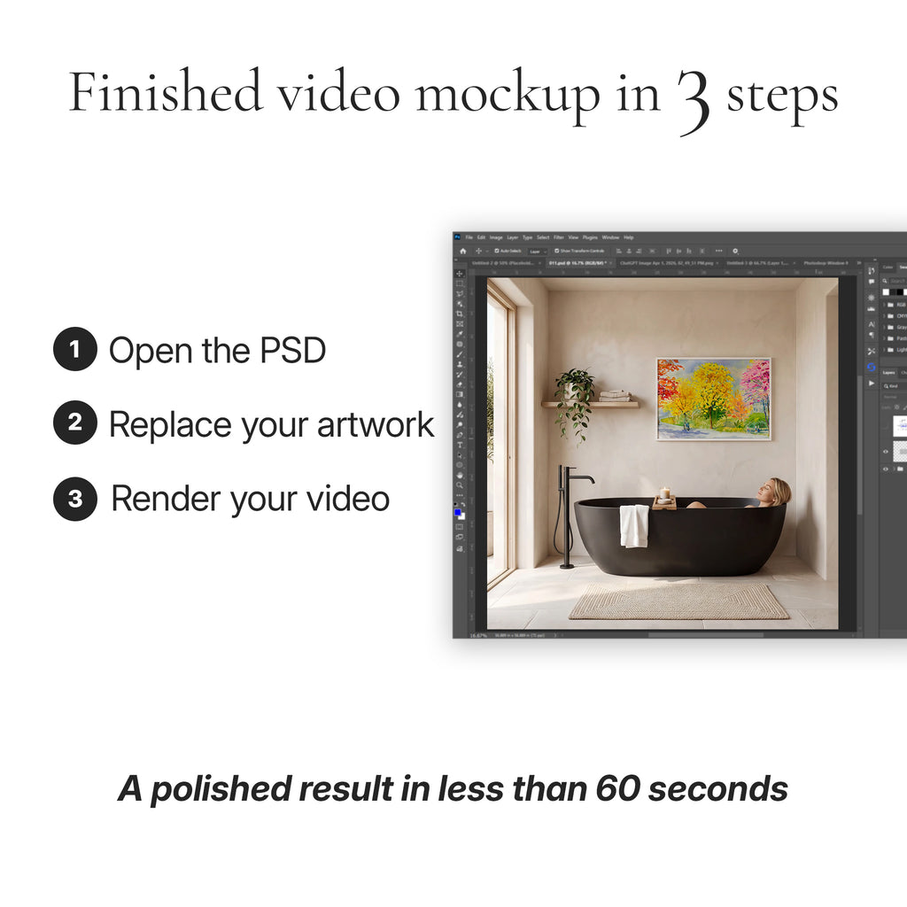 Organic Modern Bathroom Video Mockup