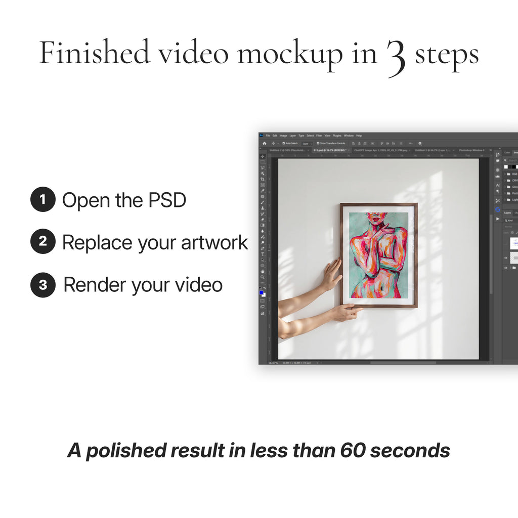 Minimalist Wall Video Mockup