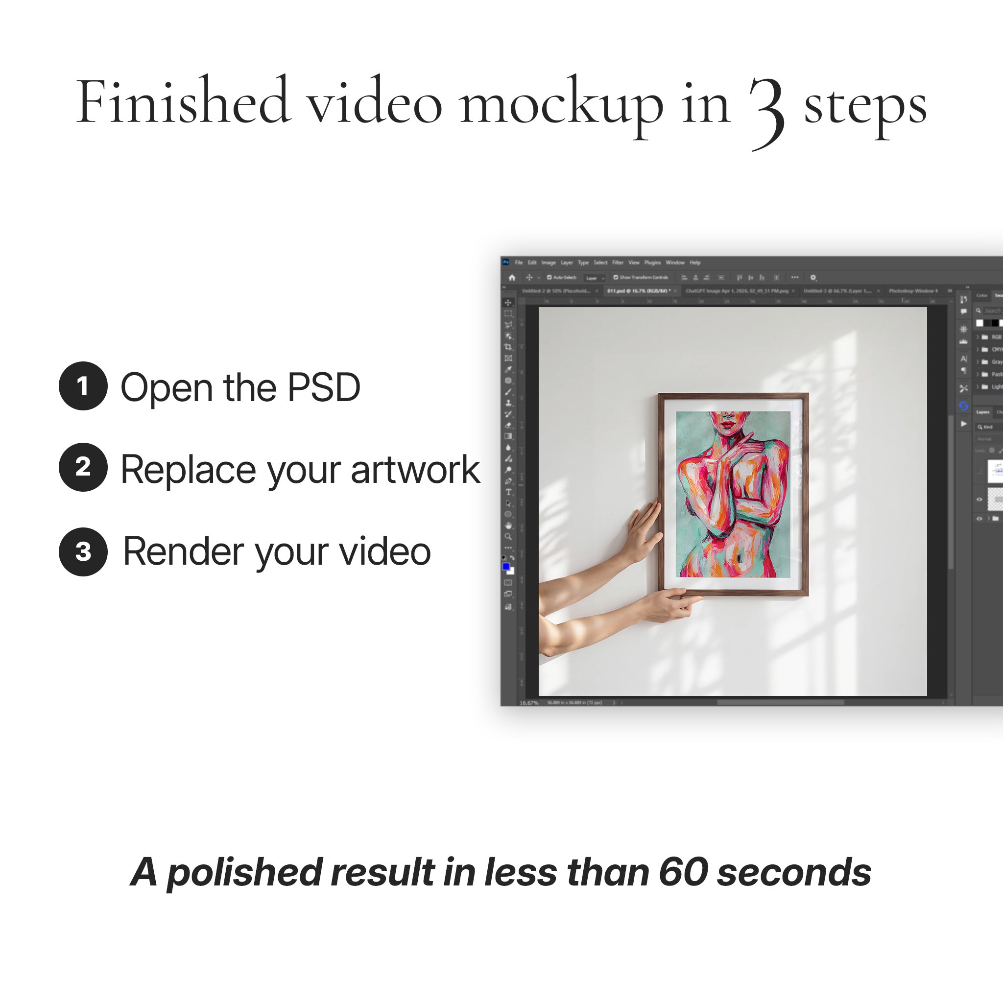 Minimalist Wall Video Mockup