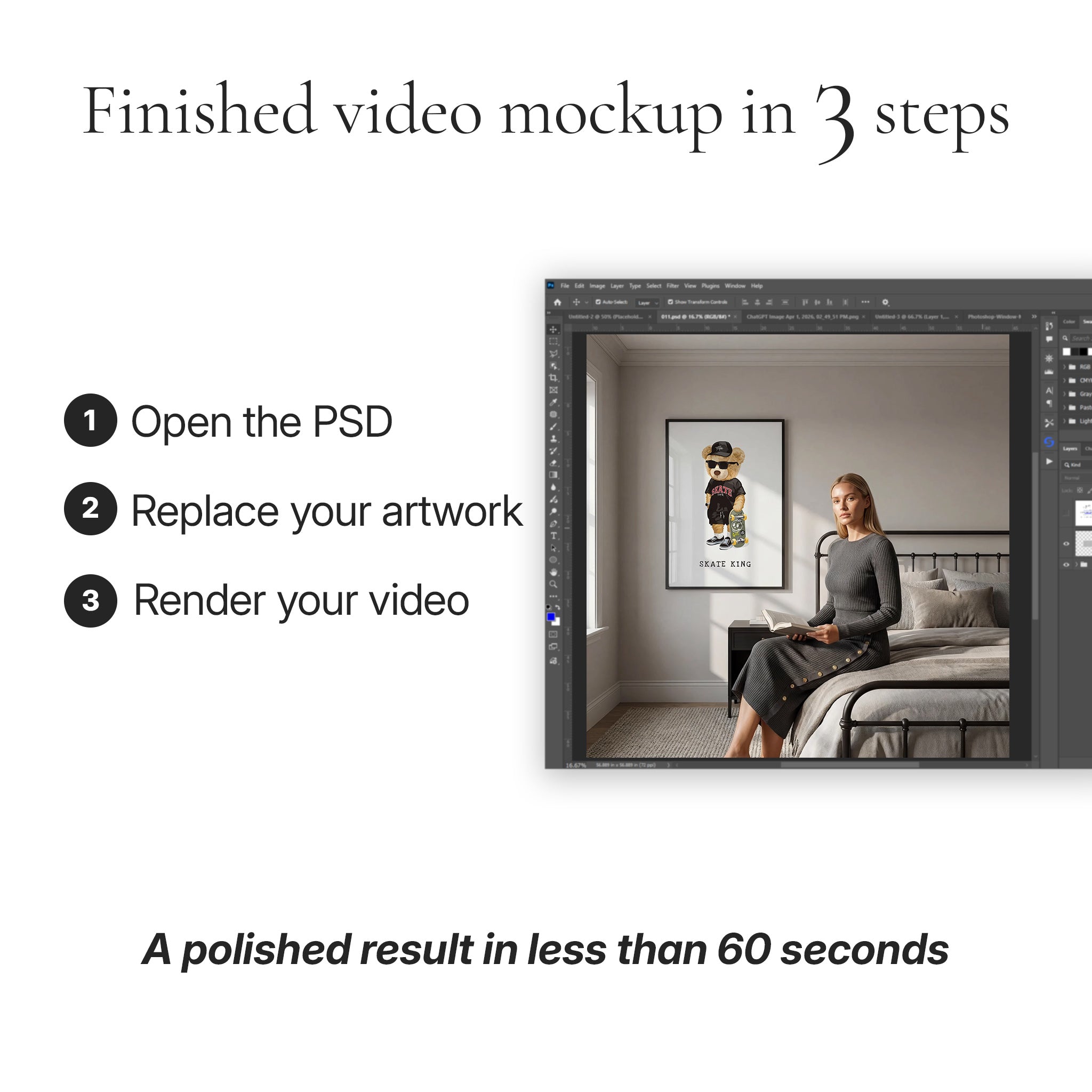 Minimalist Bedroom Video Mockup