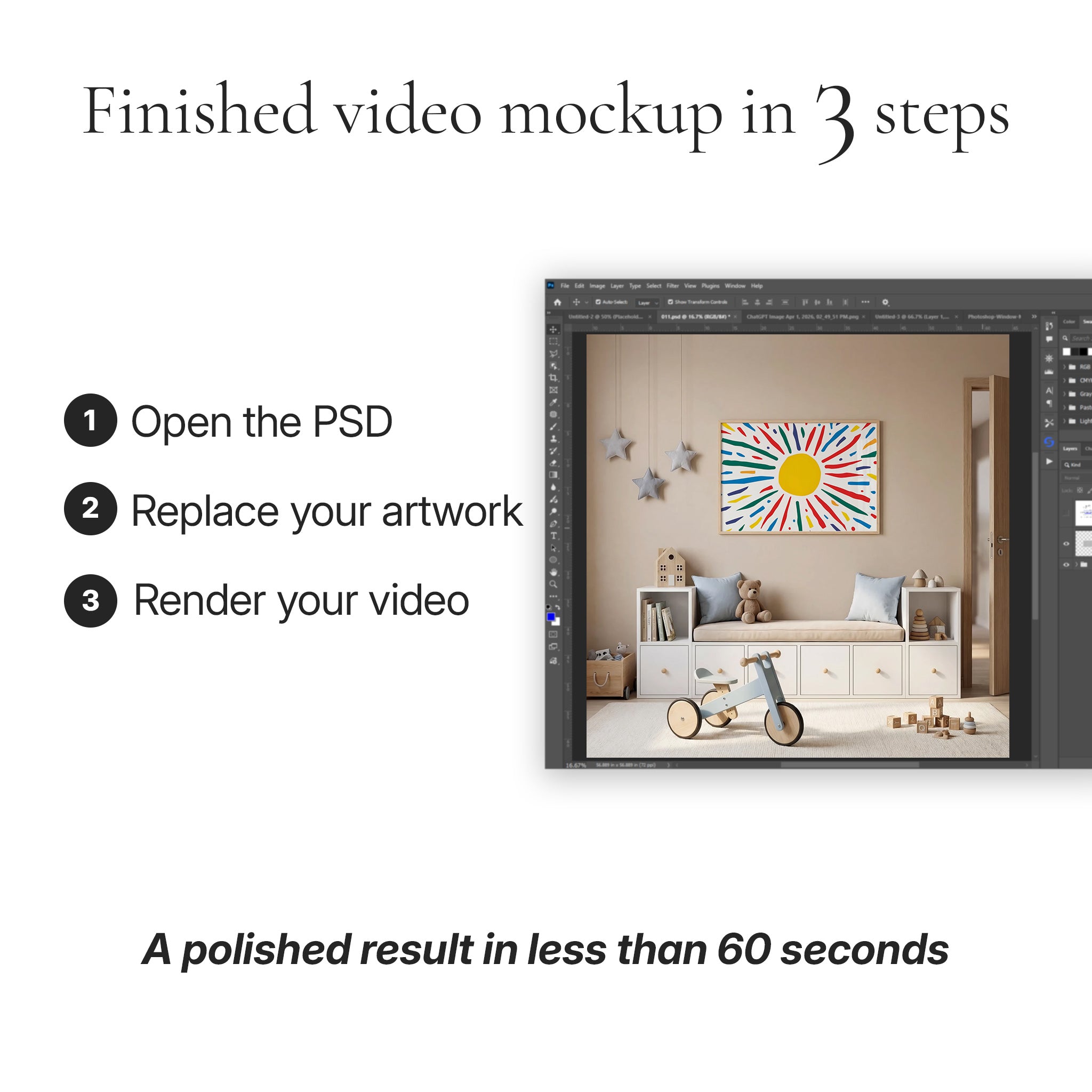 Scandinavian Nursery Video Mockup