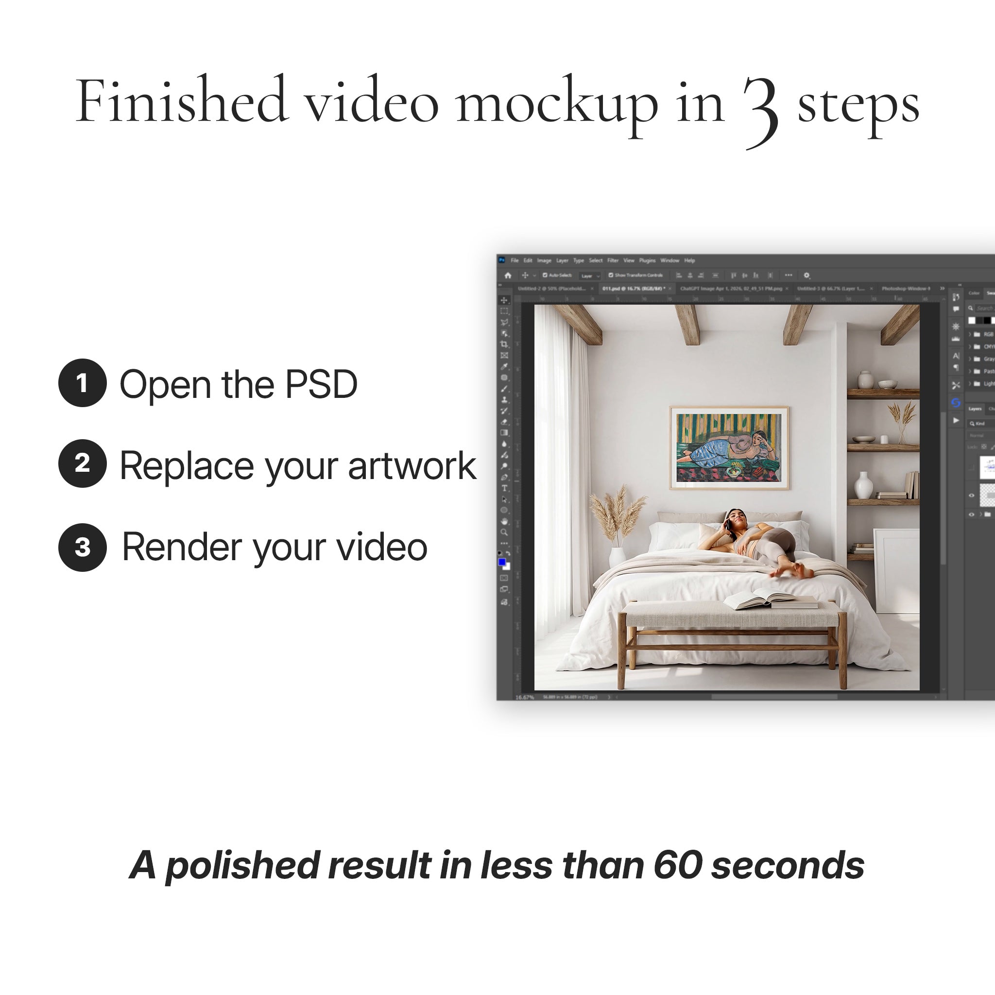 Rustic Bedroom Video Mockup