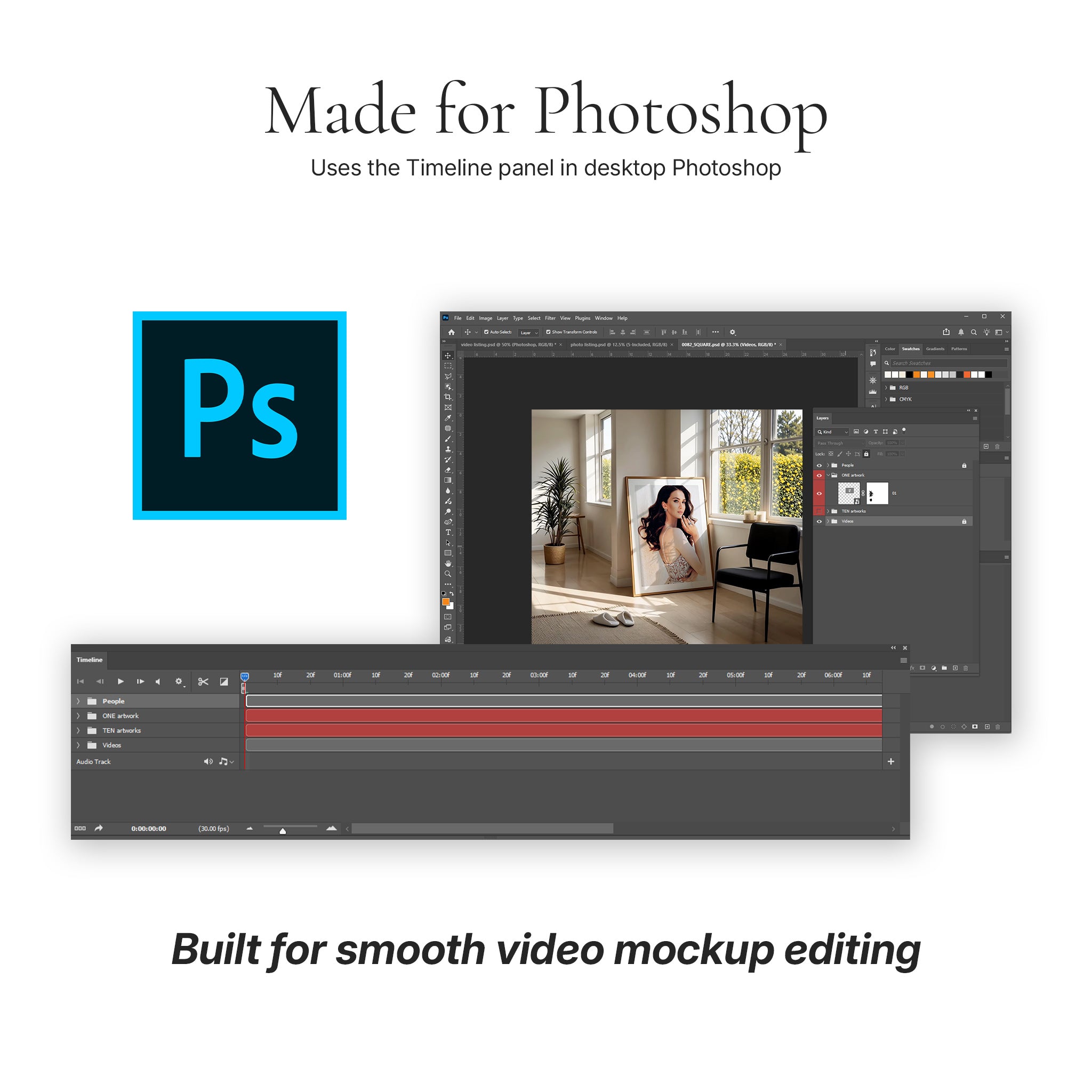 Contemporary Living Room Video Mockup