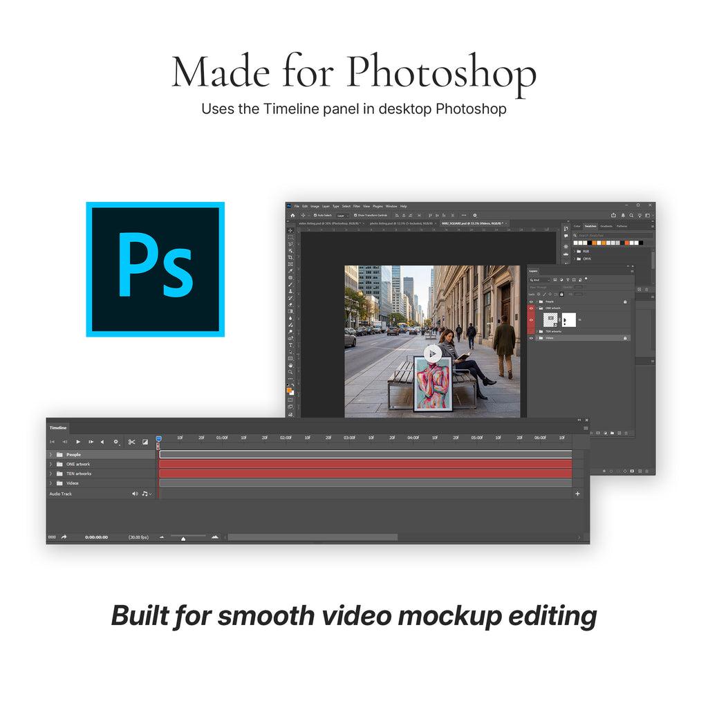 Calm City Sidewalk Video Mockup