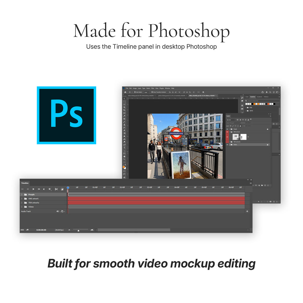 Busy City Street Video Mockup