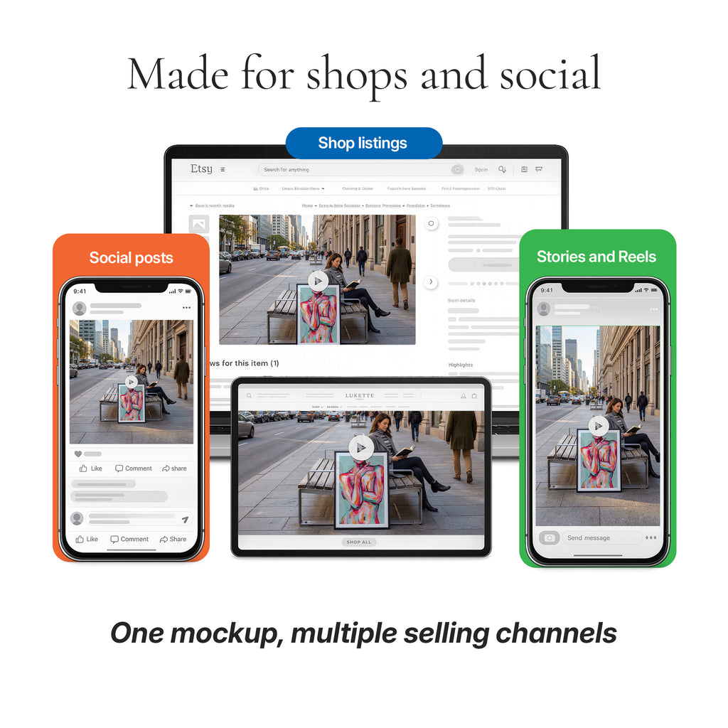 Calm City Sidewalk Video Mockup