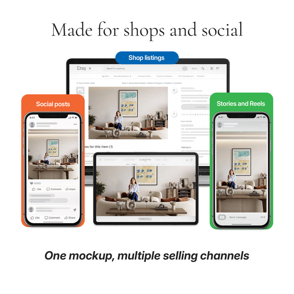 Organic Modern Living Room Video Mockup