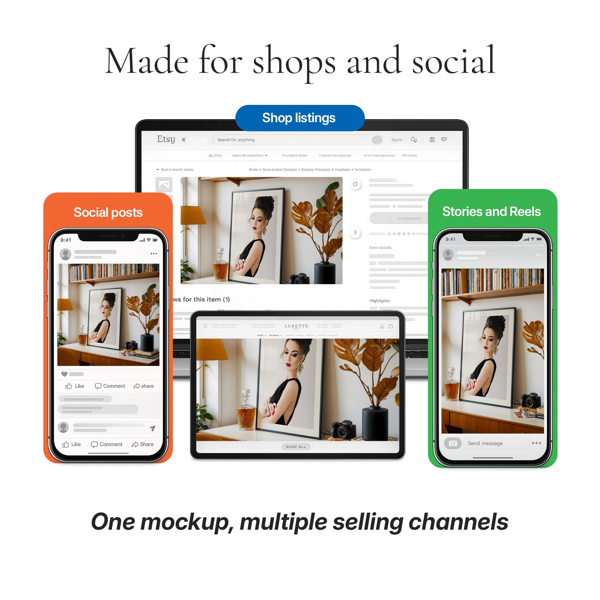 Mid-Century Modern Home Office Video Mockup
