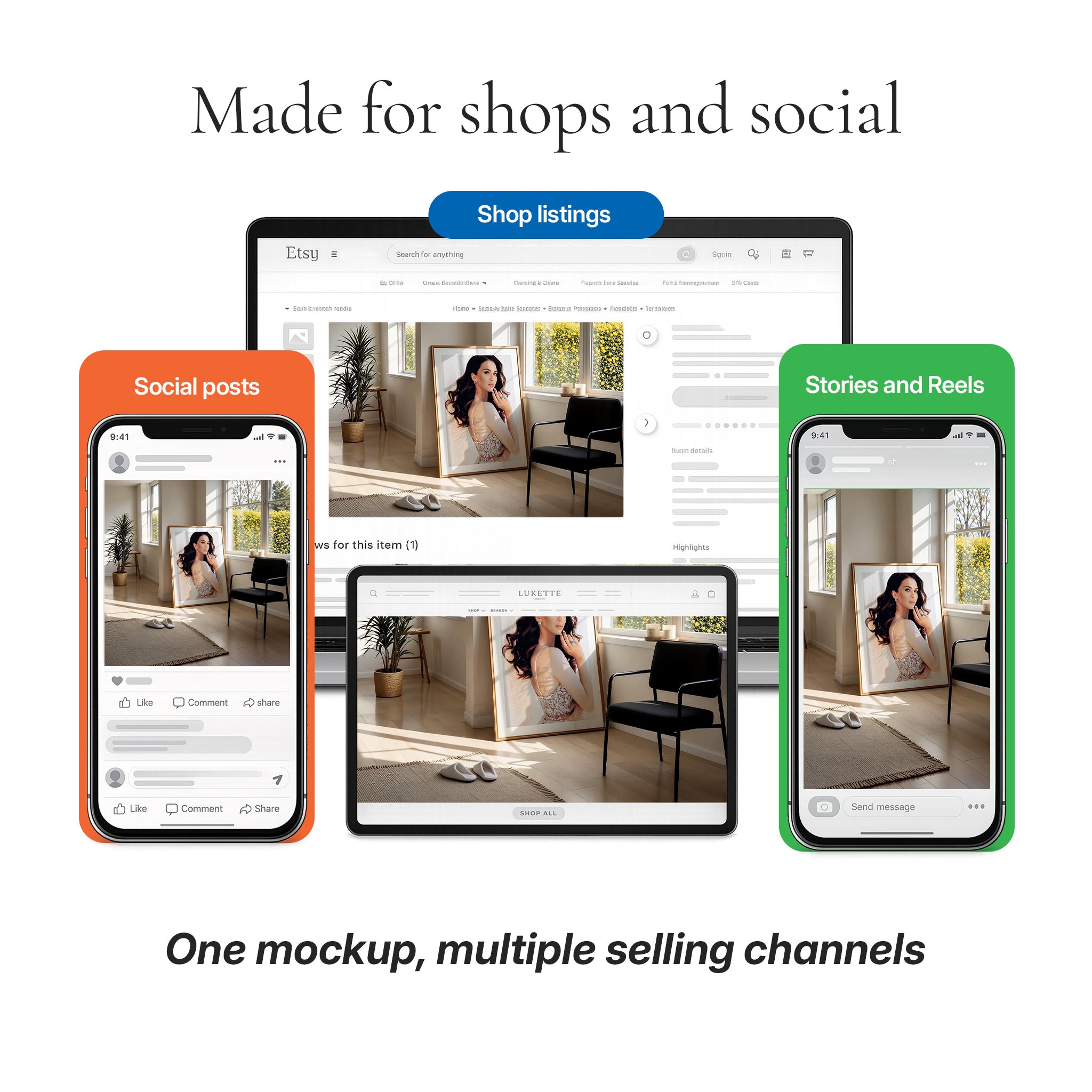 Contemporary Living Room Video Mockup